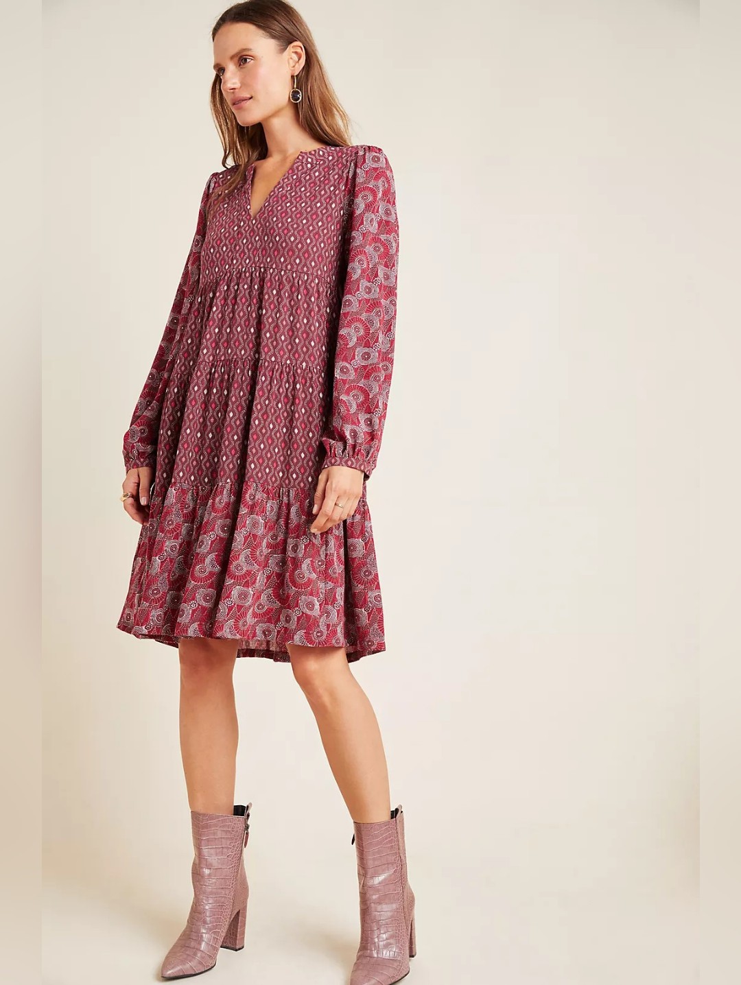 Anthro Maeve Amber Tiered Tunic